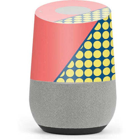 Coral Diagonal Split Google Home Skin